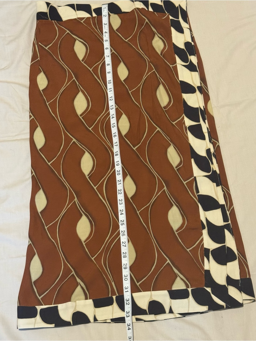 MNG Mango Printed Wrap Midi Skirt Size Large NWT - Picture 7 of 7